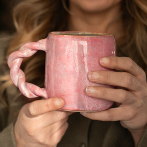 mug anse tressée | framboise intense